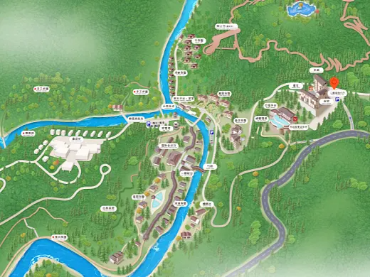 马尔康结合景区手绘地图智慧导览和720全景技术，可以让景区更加“动”起来，为游客提供更加身临其境的导览体验。
